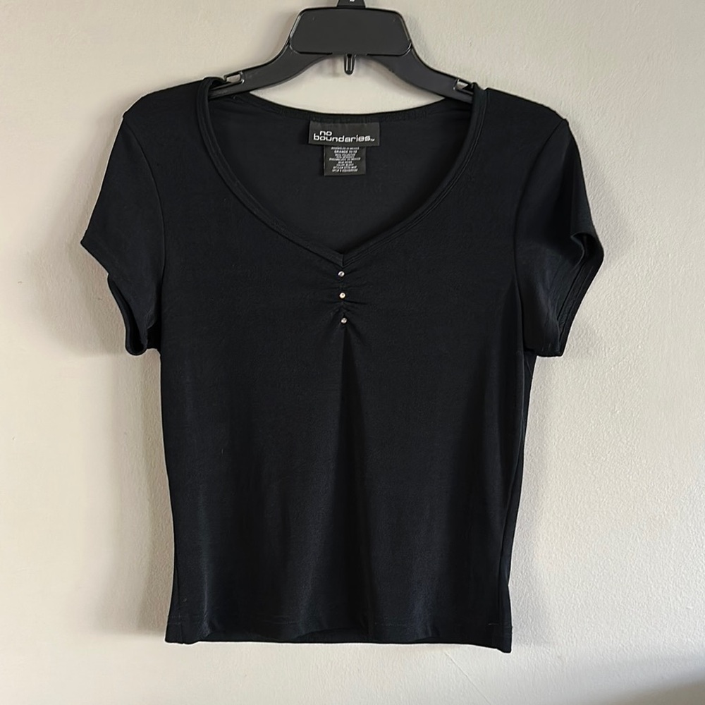 No Boundaries Black Fitted Short Sleeve Tee
